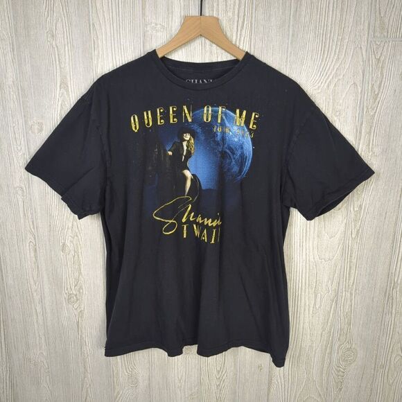 Shania Twain Queen of Me Tour Dateback Tee Black Size XL 2023 - Picture 1 of 6